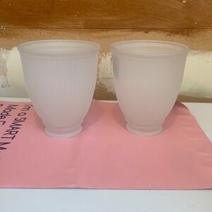 Westinghouse Frosted Pleated Glass Light Shades - Set of 2